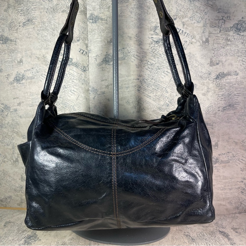 Vintage HOBO International Est.1992 black leather shoulder bag